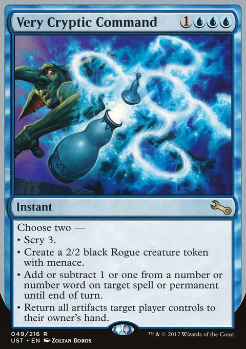 Very Cryptic Command, Unstable #49f, Magic: The Gathering card