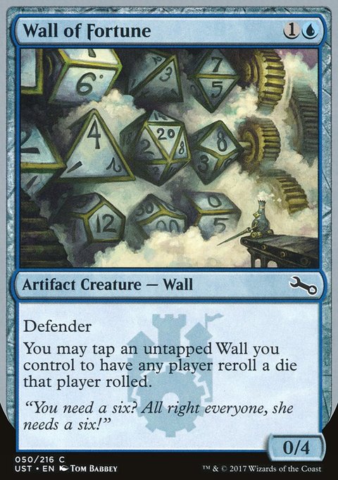 Wall of Fortune, Unstable #50, Magic: The Gathering card