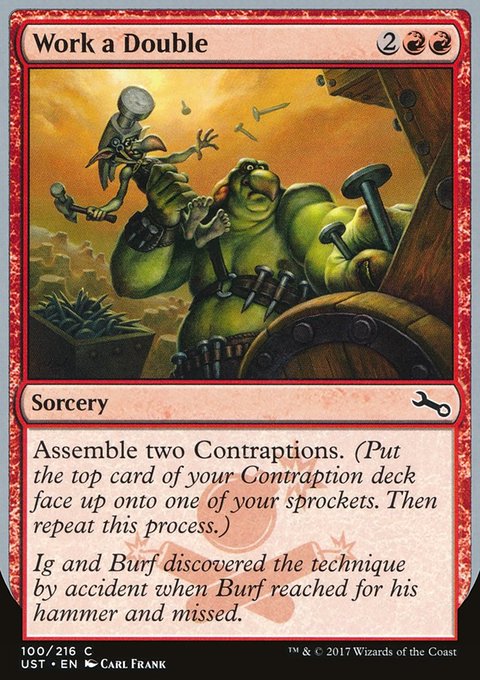 Work a Double, Unstable #100, Magic: The Gathering card