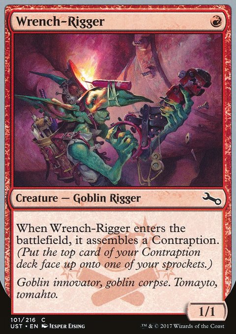 Wrench-Rigger, Unstable #101, Magic: The Gathering card