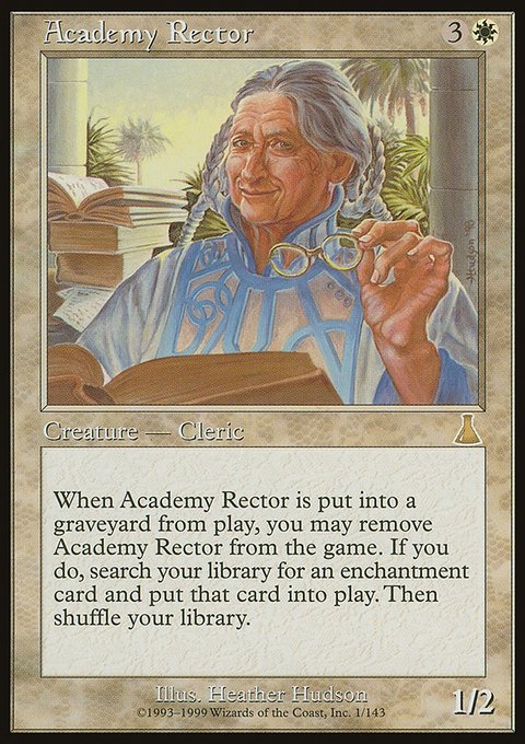 Academy Rector, Urza's Destiny #1, Magic: The Gathering card