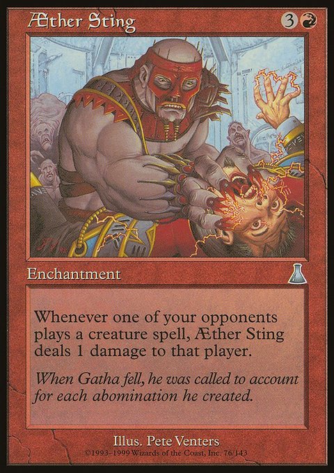 Aether Sting, Urza's Destiny #76, Magic: The Gathering card