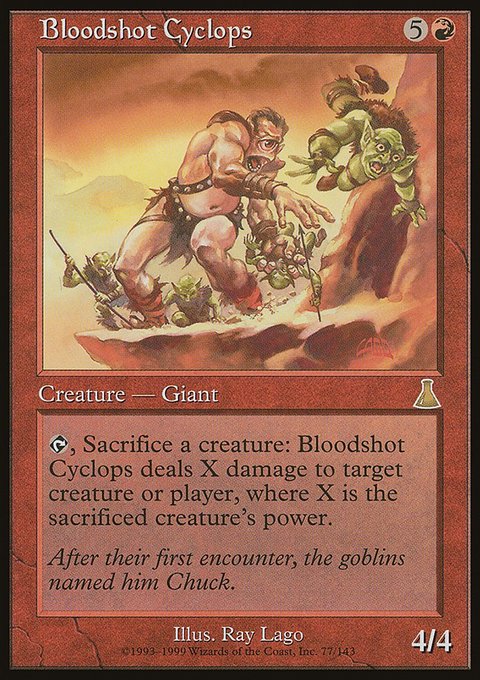 Bloodshot Cyclops, Urza's Destiny #77, Magic: The Gathering card