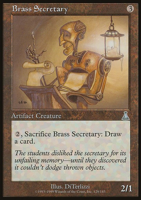 Brass Secretary, Urza's Destiny #128, Magic: The Gathering card
