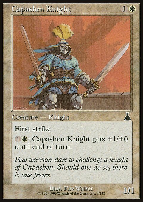 Capashen Knight, Urza's Destiny #3, Magic: The Gathering card