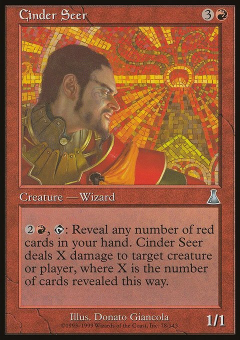Cinder Seer, Urza's Destiny #78, Magic: The Gathering card
