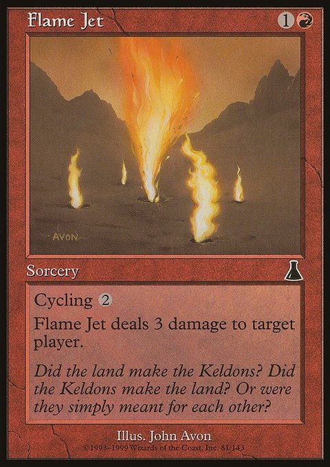 Flame Jet, Urza's Destiny #81, Magic: The Gathering card