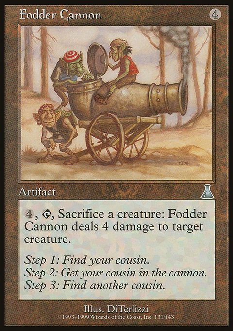 Fodder Cannon, Urza's Destiny #131, Magic: The Gathering card