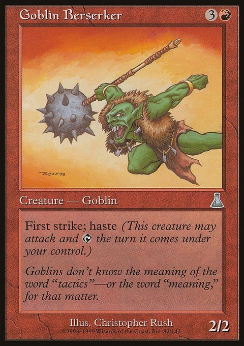 Goblin Berserker, Urza's Destiny #82, Magic: The Gathering card