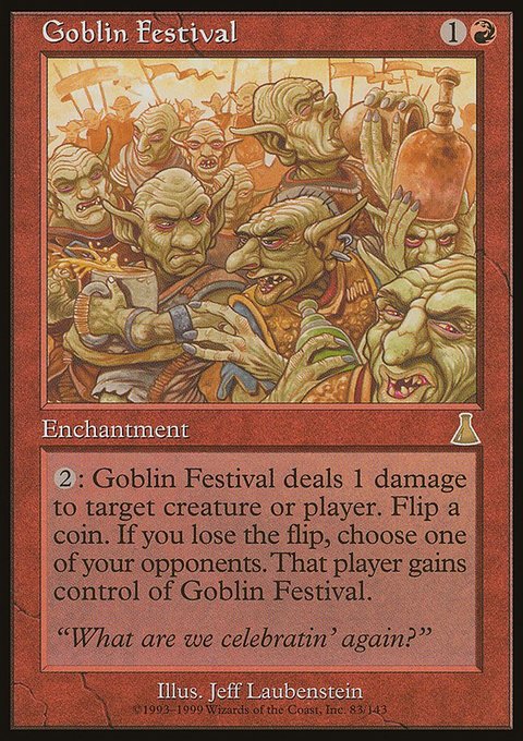 Goblin Festival, Urza's Destiny #83, Magic: The Gathering card