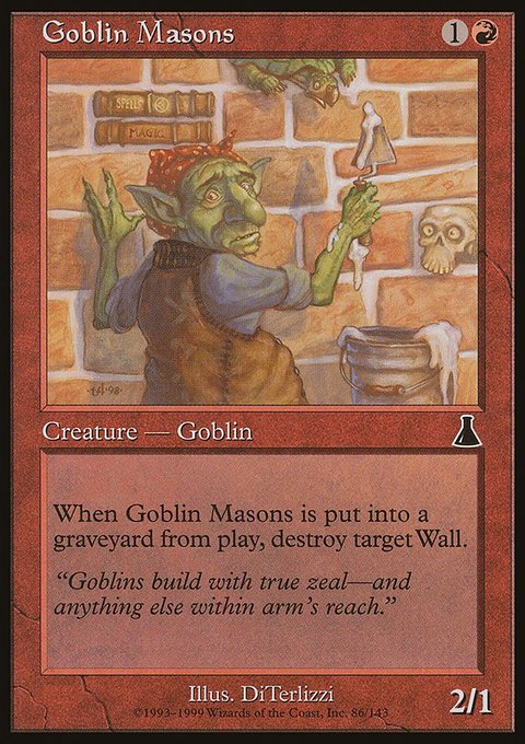 Goblin Masons, Urza's Destiny #86, Magic: The Gathering card