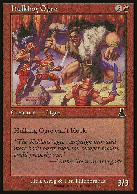 Hulking Ogre, Urza's Destiny #87, Magic: The Gathering card