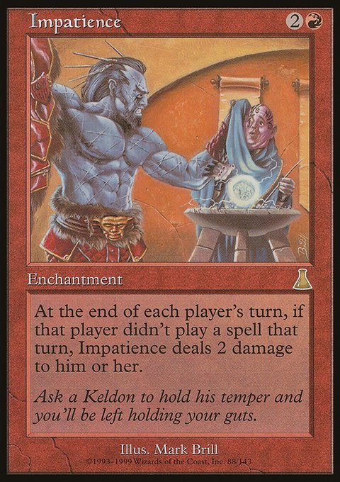 Impatience, Urza's Destiny #88, Magic: The Gathering card