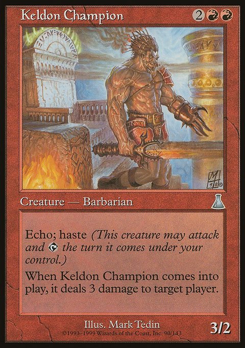 Keldon Champion, Urza's Destiny #90, Magic: The Gathering card