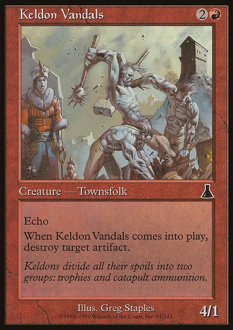 Keldon Vandals, Urza's Destiny #91, Magic: The Gathering card