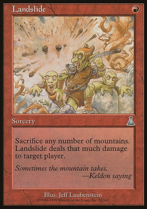 Landslide, Urza's Destiny #92, Magic: The Gathering card