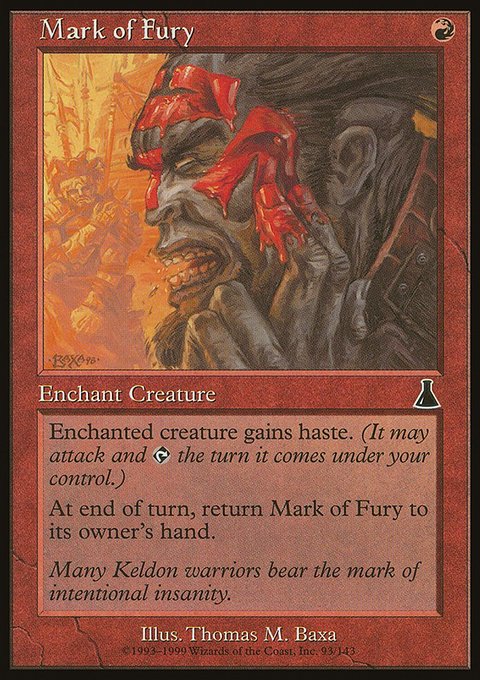 Mark of Fury, Urza's Destiny #93, Magic: The Gathering card