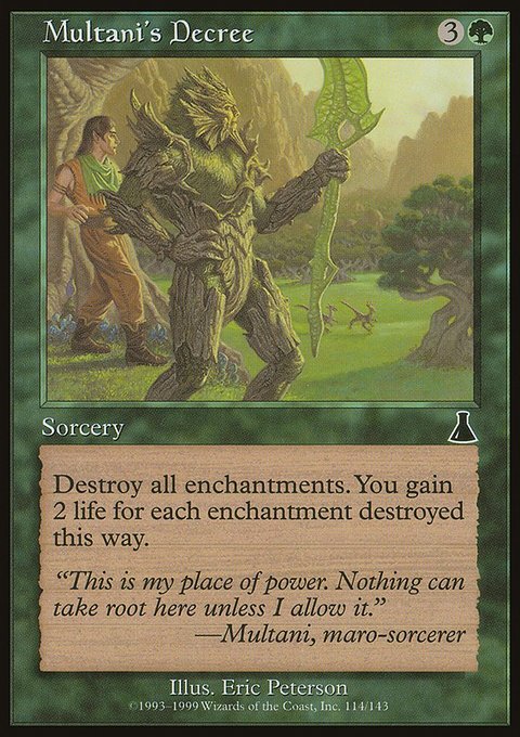 Multani's Decree, Urza's Destiny #114, Magic: The Gathering card