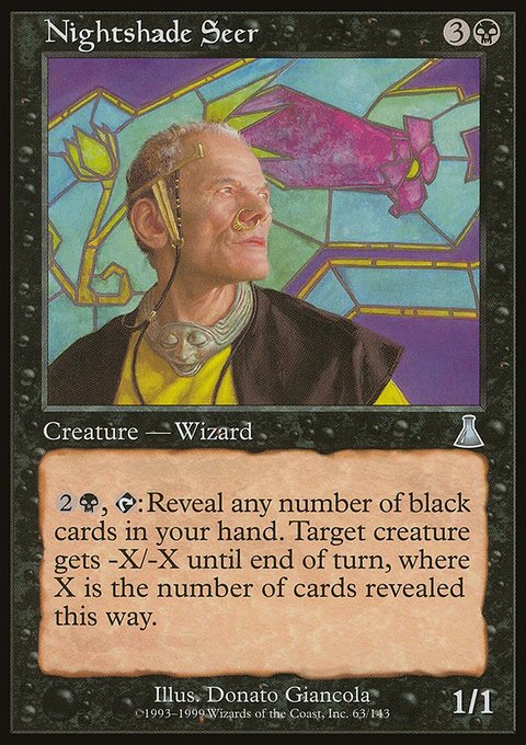 Nightshade Seer, Urza's Destiny #63, Magic: The Gathering card
