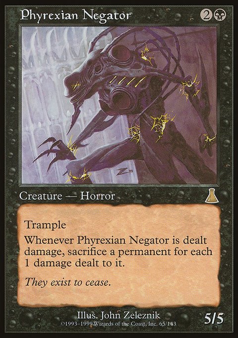 Phyrexian Negator, Urza's Destiny #65, Magic: The Gathering card