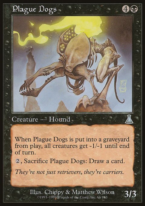 Plague Dogs, Urza's Destiny #66, Magic: The Gathering card