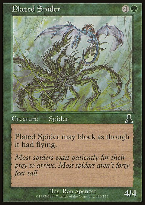 Plated Spider, Urza's Destiny #116, Magic: The Gathering card