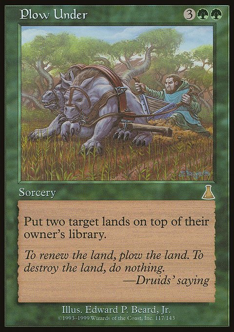 Plow Under, Urza's Destiny #117, Magic: The Gathering card