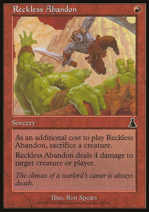 Reckless Abandon, Urza's Destiny #94, Magic: The Gathering card
