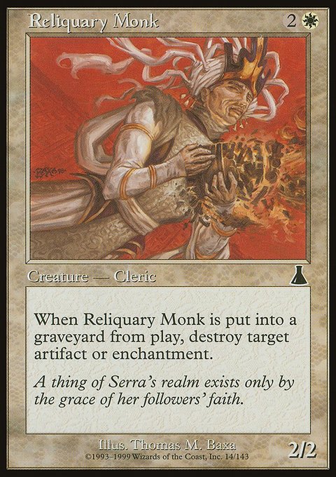 Reliquary Monk, Urza's Destiny #14, Magic: The Gathering card