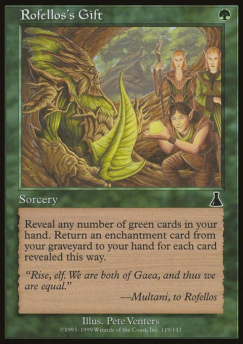 Rofellos's Gift, Urza's Destiny #119, Magic: The Gathering card