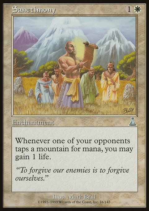 Sanctimony, Urza's Destiny #16, Magic: The Gathering card