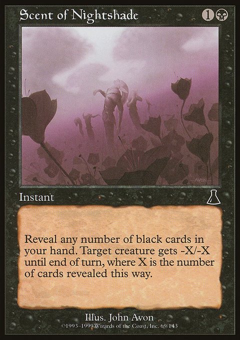 Scent of Nightshade, Urza's Destiny #69, Magic: The Gathering card