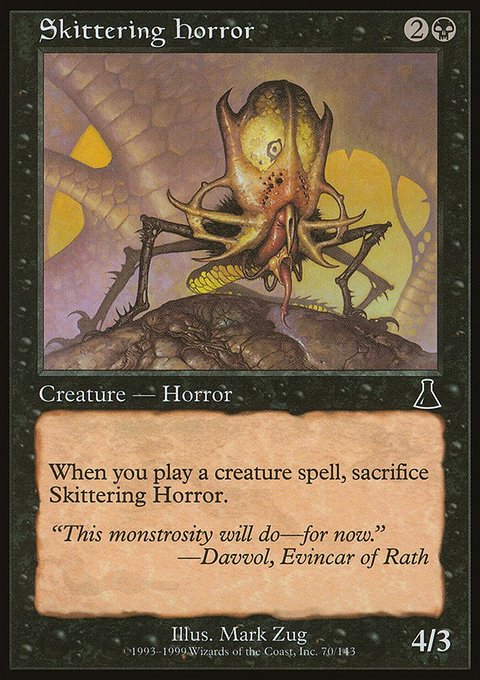 Skittering Horror, Urza's Destiny #70, Magic: The Gathering card