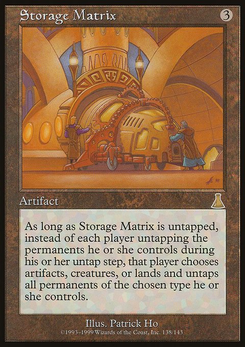 Storage Matrix, Urza's Destiny #138, Magic: The Gathering card
