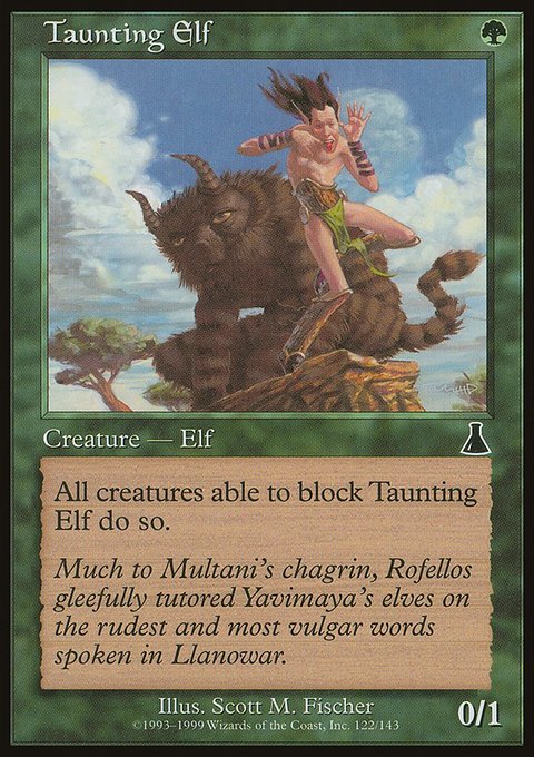 Taunting Elf, Urza's Destiny #122, Magic: The Gathering card