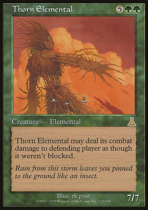 Thorn Elemental, Urza's Destiny #123, Magic: The Gathering card