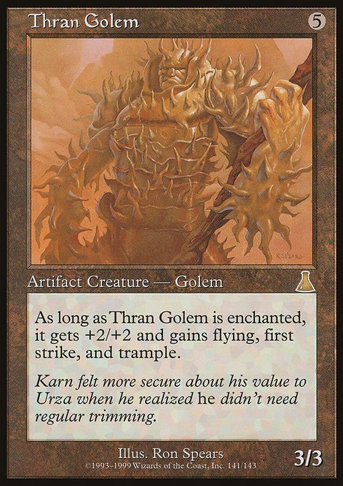 Thran Golem, Urza's Destiny #141, Magic: The Gathering card