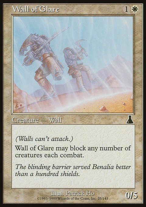 Wall of Glare, Urza's Destiny #25, Magic: The Gathering card