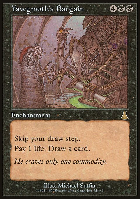 Yawgmoth's Bargain, Urza's Destiny #75, Magic: The Gathering card