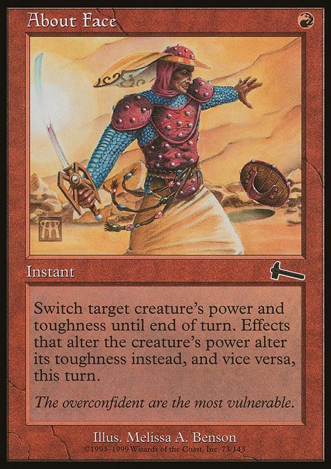 About Face, Urza's Legacy #73, Magic: The Gathering card
