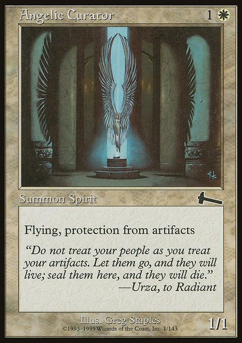 Angelic Curator, Urza's Legacy #1, Magic: The Gathering card