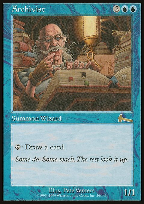 Archivist, Urza's Legacy #26, Magic: The Gathering card