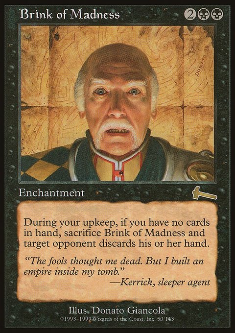 Brink of Madness, Urza's Legacy #50, Magic: The Gathering card