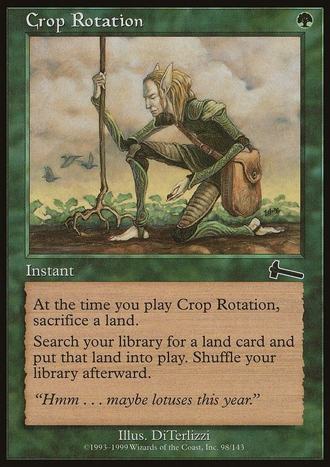 Crop Rotation, Urza's Legacy #98, Magic: The Gathering card