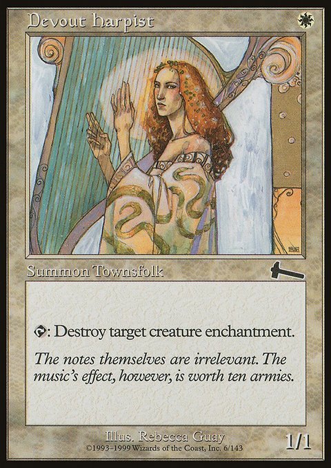 Devout Harpist, Urza's Legacy #6, Magic: The Gathering card