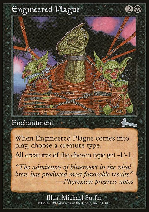 Engineered Plague, Urza's Legacy #51, Magic: The Gathering card