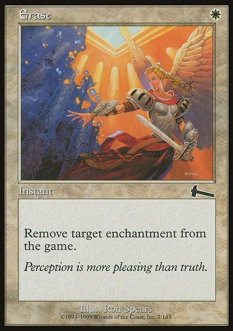 Erase, Urza's Legacy #7, Magic: The Gathering card