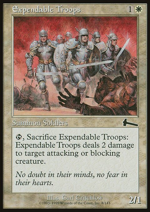 Expendable Troops, Urza's Legacy #8, Magic: The Gathering card