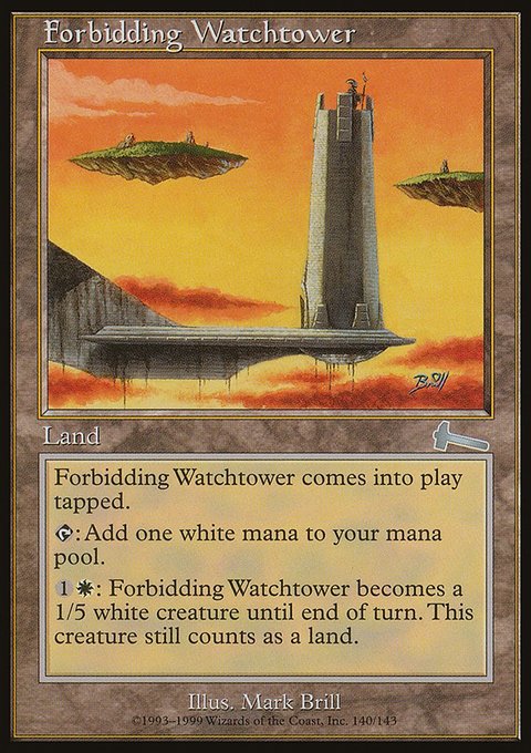 Forbidding Watchtower, Urza's Legacy #140, Magic: The Gathering card