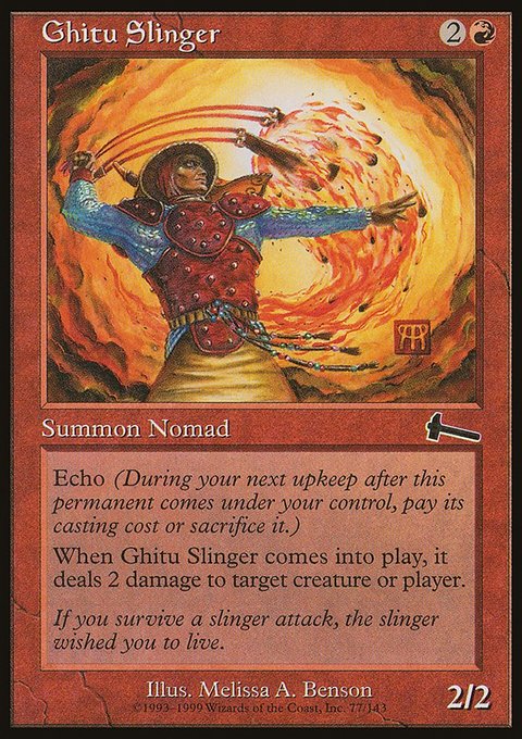 Ghitu Slinger, Urza's Legacy #77, Magic: The Gathering card